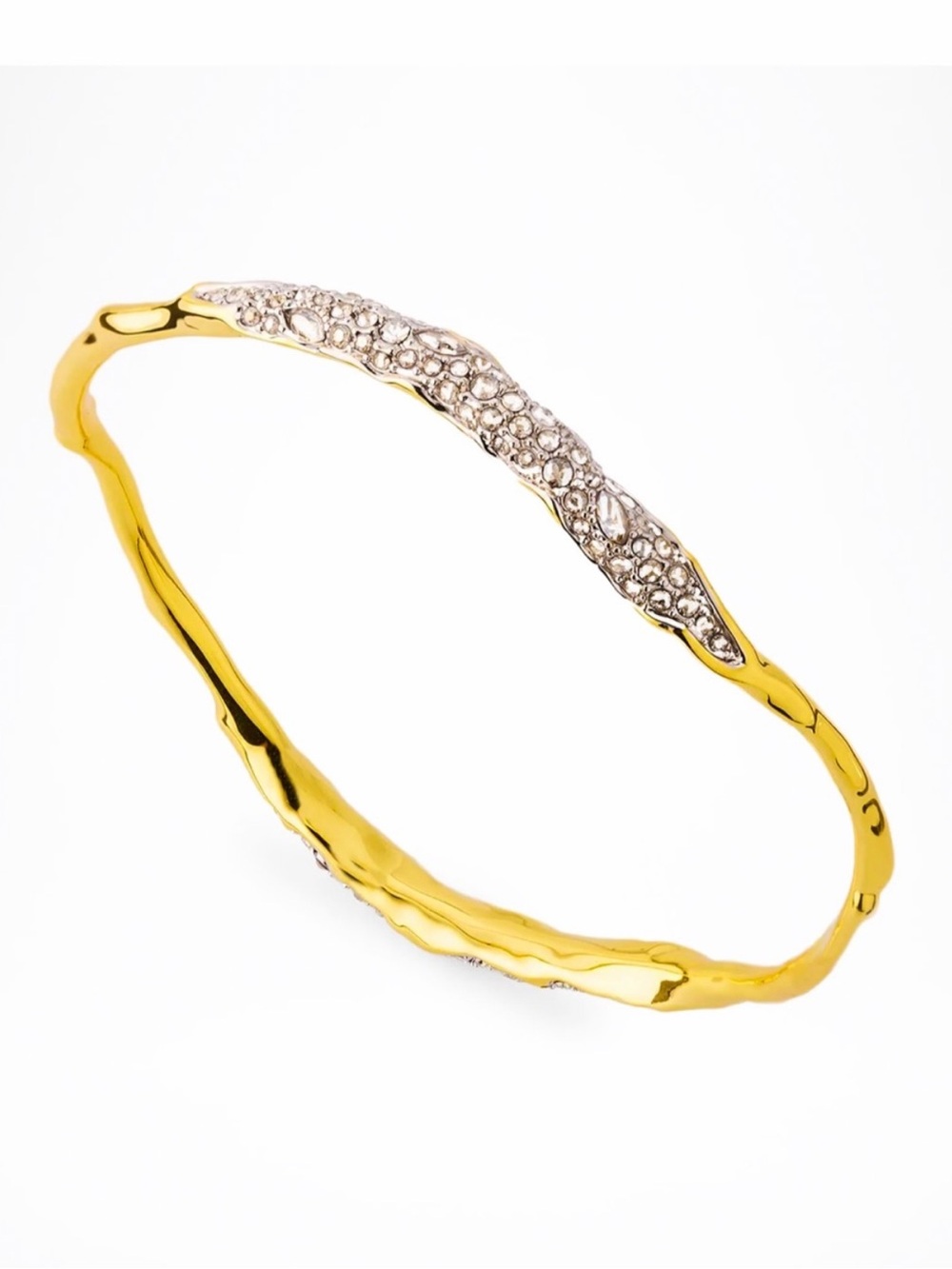 Alexis Bittar Solanales Gold Crystal Skinny
Bangle Bracelet